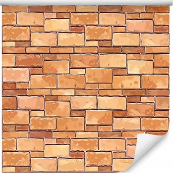 Fototapeta Tapeta do předsíně béžová KAMEN Łupek Cihlová zeď 3D