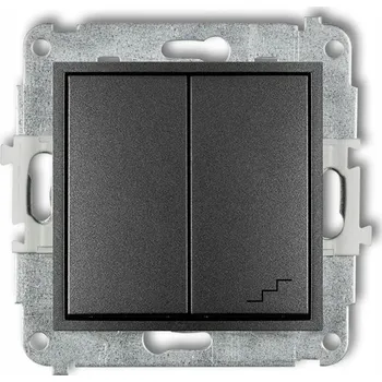 vypínač Schodišťový vypínač Klasik, Podomítkový Karlik grafitový 11MWP-10.1