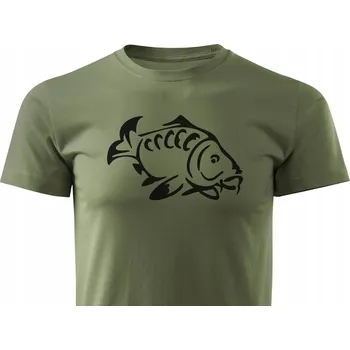 Tričko ForestMax Rybářské tričko FORESTMAX s potiskem ryby krátký rukáv vel. 3XL