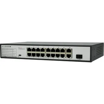Switch Switch PoE 16portový +1 Uplink PS162/185 Vidos