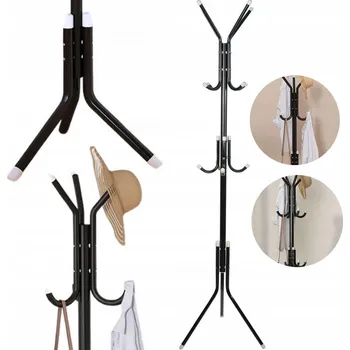 Věšák Volně stojící věšák s háčky PAKO černý