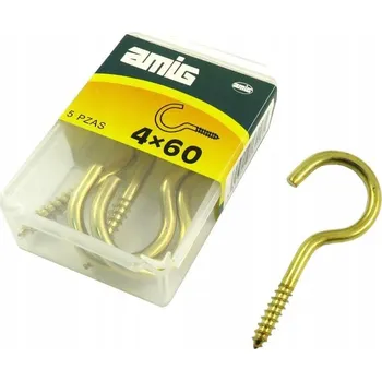 Vrták Šrouby do dřeva Amig 4 x 60 mm, 5 ks