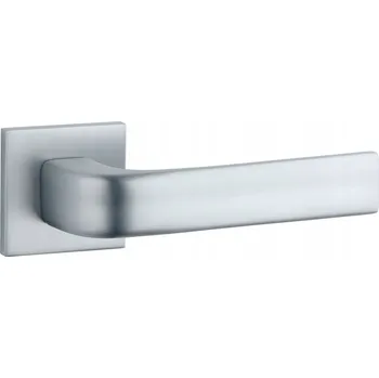 Dveřní kování Klika Jena s rozetou čtverec, chrom satén, Slim STILE