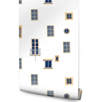 Fototapeta Tapeta do Obývacího Pokoje Barevná Stará Okna Vzory