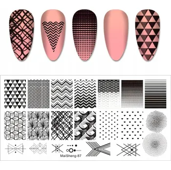 Přípravek na nehty Šablona / Destička na nehty pro zdobení nehtů