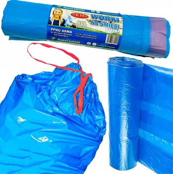 Pytle na odpadky Pytle na odpadky 60l s páskou, extra silné 10 Ks