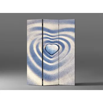 Paraván Paraván kamenné srdce v písku Rozměr: 135 x 180 cm