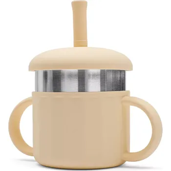 Kojenecká láhev Silikonový hrneček 2 v 1 New Baby