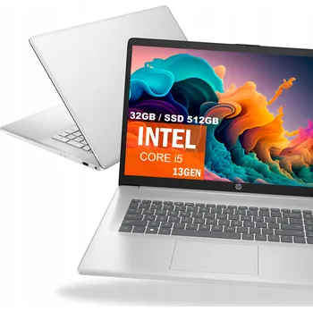 Notebook Notebook HP do domácnosti FHD 17.3 palců 17,3" Intel Core i5 32 GB / 512 GB stříbrný