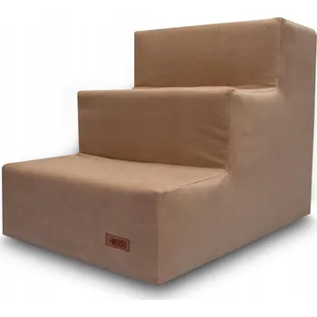 Schody a rampa pro psa Schůdky pro psa ke gauči a posteli béžové york buldok HUGGY DOGGY Climber S