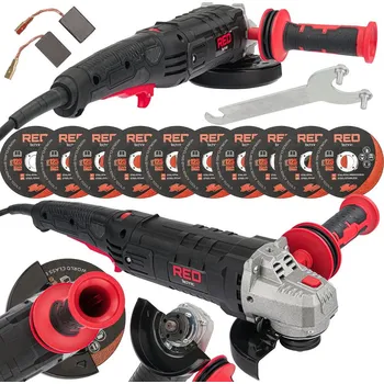 úhlová bruska RED Technic RTSZK0069 + 10 kotoučů