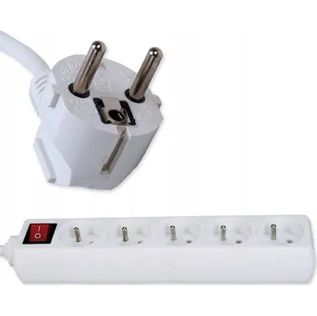 Napájecí kabel Prodlužovací Kabel přívod Rum-Lux 3 m 5 ks bílý