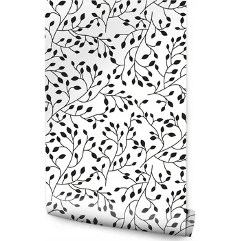 Fototapeta Tapeta Retro - Černé Listy /52193522