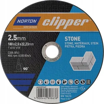 Řezný kotouč Řezací kotouč pro řezání kamene Norton C30R-180x2.5x22.23 mm