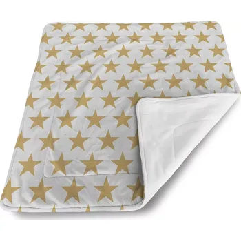 deka Sablio Dětská deka pro miminko Zlaté hvězdy - 80x100 cm
