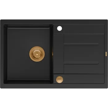 Granitový dřez Jednokomorový granitový dřez Quadron Morgan 111 černý