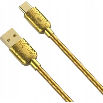 Datový kabel Kabel XO USB - USB 3.1 typ C, 1 m, zlatý