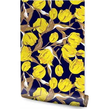 Fototapeta Tapeta žluté tulipány květiny rostliny do ložnice