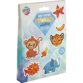 kreativní sada Vytvoř si vlastní SAMOLEPKY 12 ks DIY kreativní sada diamond painting