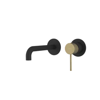 Vodovodní baterie ULTRAMIX podomítková dvouprvková umyvadlová baterie, hubice 20cm, černá mat/zlato mat + slevový kód, + prodloužená záruka