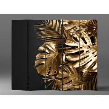 Paraván Paraván zlaté tropické listy Rozměr: 225 x 180 cm