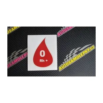 Polep vozidla SAMOLEPKA Krevní skupina 0 Rh+ kapka (10 - červená) NA AUTO, NÁLEPKA, FÓLIE, POLEP, TUNING, VLASTNÍ TEXT, TISK, AUTOSAMOLEPKY.cz, POLEPY, OBRÁZEK, LOGO, SAMOLEPKY