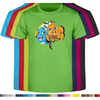 detske-levne-bavlnene-tricko-potisk-Dory-Nemo Barva: Lime - limetková, velikost: 116