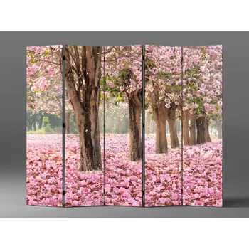 Paraván Paraván rozkvetlé růžové květy Rozměr: 225 x 180 cm