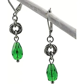 Náušnice Náušnice Zelené kapky