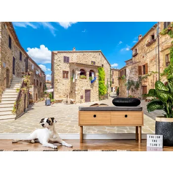 Tapeta Tapeta renesanční kamenné město v toskánsku