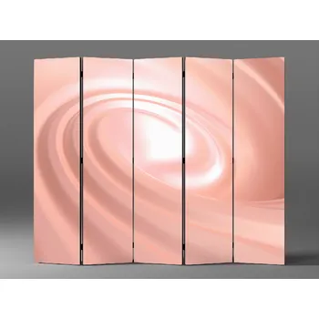 Paraván Abstraktní paraván růžová spirála Rozměr: 225 x 180 cm