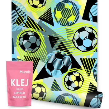 Fototapeta `Tapeta pro mládež barevný fotbalový míč sport`