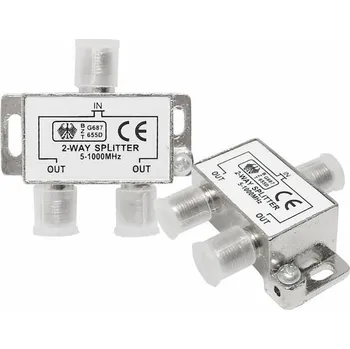 TV ANTÉNNÍ ROZBOČOVAČ NA 2 S PRŮCHODEM NAPÁJENÍ