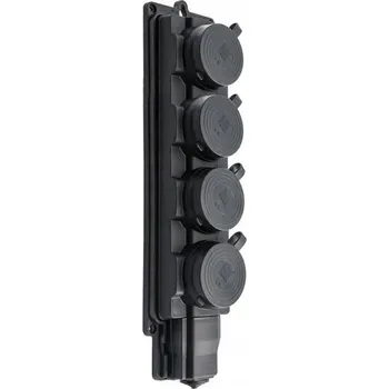 Elektrická zásuvka Zásuvka, Hermetická prodlužovací lišta Pawbol černá