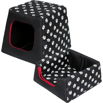 Pelíšek pro psa Hobbydog bouda pro psa, vícebarevná, 37 cm x 37 cm