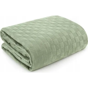 Přehoz na lůžko Přehoz na postel Eurofirany velur 200 cm x 240 cm zelený