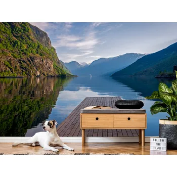 Tapeta Tapeta molo na jezeře