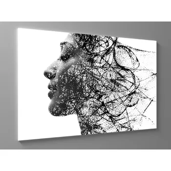 Obraz Černobílý obraz žena v tuši Rozměr: 90 x 60 cm