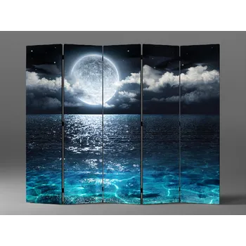 Paraván Paraván úplněk nad mořem Rozměr: 225 x 180 cm