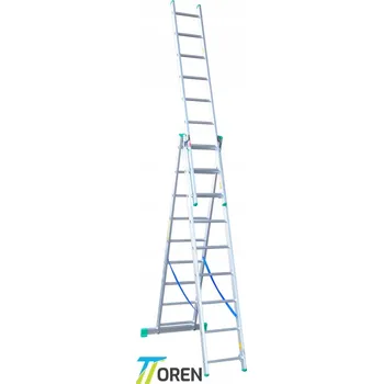 Žebřík Žebřík Drabex hliníkový třídílný 3x9 150 kg