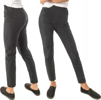 Dámské kalhoty 4859296232696+3 elegantní dámské doutníkové kalhoty, dlouhé, černé, velikost 6XL