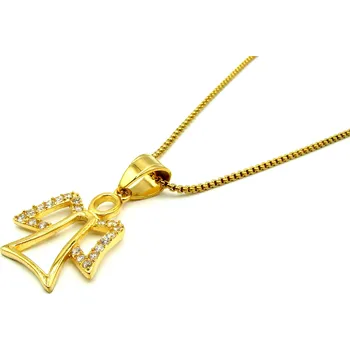 Náhrdelník Steel Jewelry Náhrdelník andílek zlatý z chirurgické oceli NH121115 dárkové balení zdarma