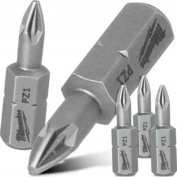 Bit 3x BIT MILWAUKEE Šroubovací hrot PZ1 25 mm MAGNETICKÝ POZIDRIV Krátký