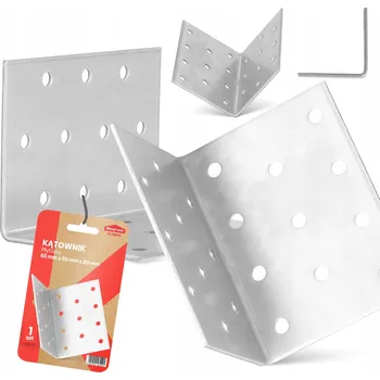 Úhloměr Úhelník tesařský ocelový plochý 60x60x80 Úhelníková spojka truhlářská POZINK