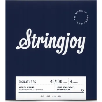 Struna pro kytaru a smyčcový nástroj Niklové struny pro baskytaru Stringjoy SIGNATURES 45-100, 4strunná sada