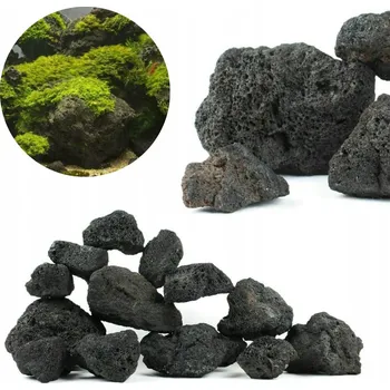 Dekorace do akvária Kámen do akvária Láva sopečná Černá 3 kg