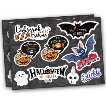 samolepka Samolepky na HALLOWEEN, vtipné, MIX 9 ks