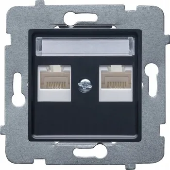 Elektrická zásuvka Internetová zásuvka nástěnná Polmark černá