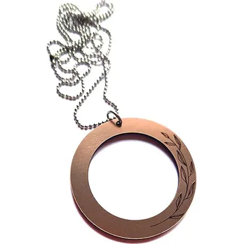 Náušnice LEAVES COPPER PINK náhrdelník průměr náhrdelníku: větší (průměr 52 mm) metalický náhrdelník