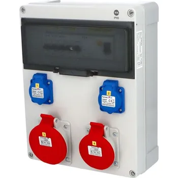 Rozvaděč Zásuvková skříň FAMATEL fb390-6kA IP44 jištěná s chráničem 40/4/003